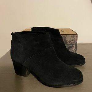 TOMS Black Suede Ankle Boots
